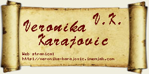 Veronika Karajović vizit kartica